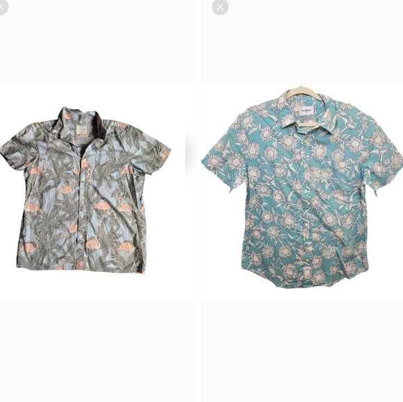 American Eagle Outfitters Other - American Eagle OutfittersGood Fellow Tropical Print Shirts - Green and Blue
